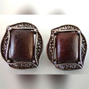 Oscar de la Renta Signed Clip Earrings Vintage